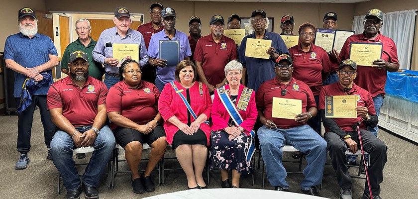 Honorary Partner ceremony for AR VVA Chapter 808 by the Gilbert Marshall Chapter NSDAR.